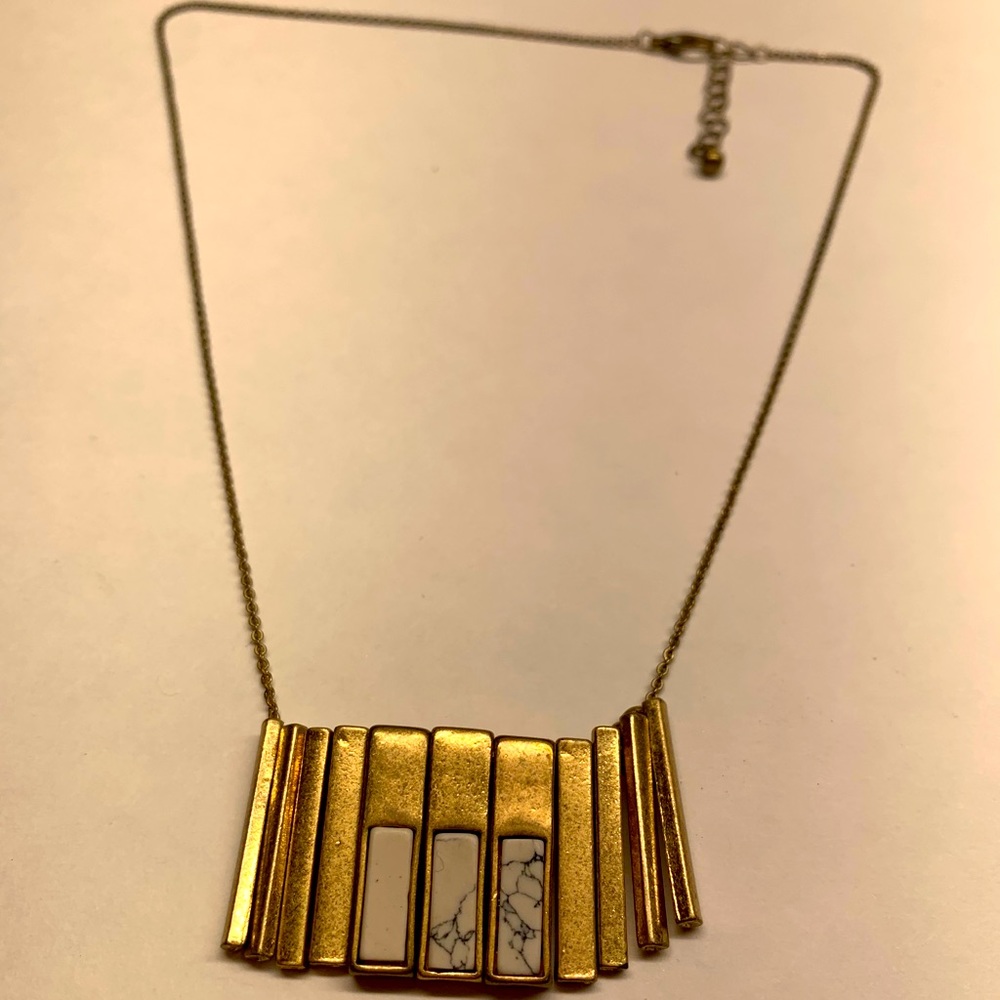 Marble and gold necklace